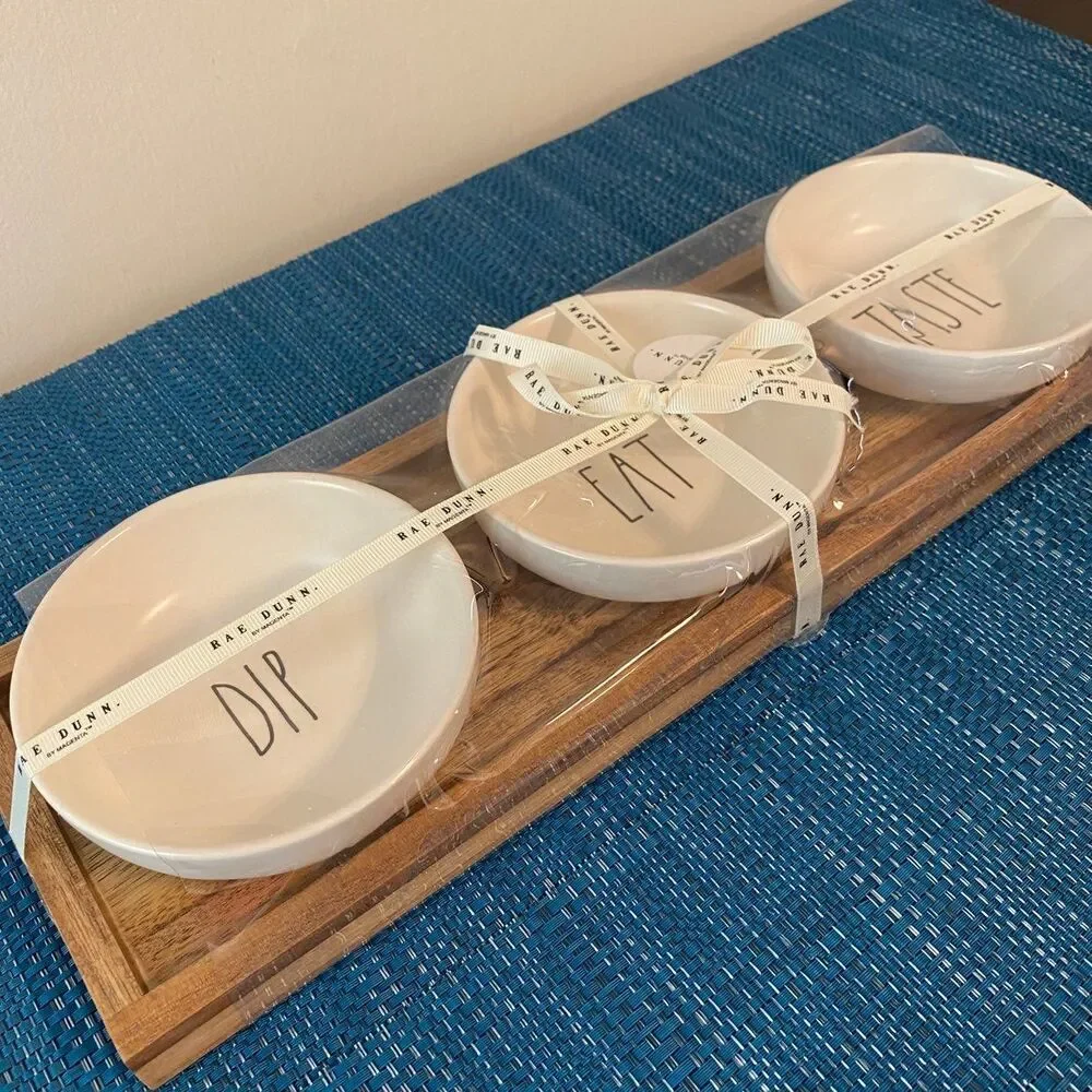 Rae Dunn Dip, Eat, Taste Serving Dish